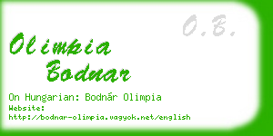 olimpia bodnar business card